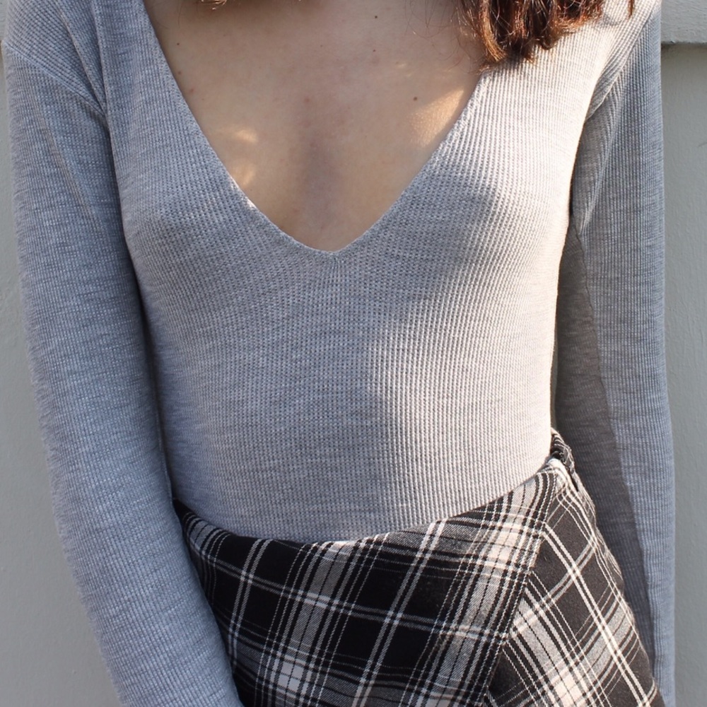 Brandy Melville grey body suit